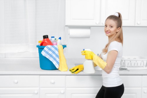 Detailed kitchen surface cleaning after builders work in Finsbury Park