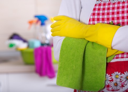 Professional cleaners tackling dust and grime in a local flat