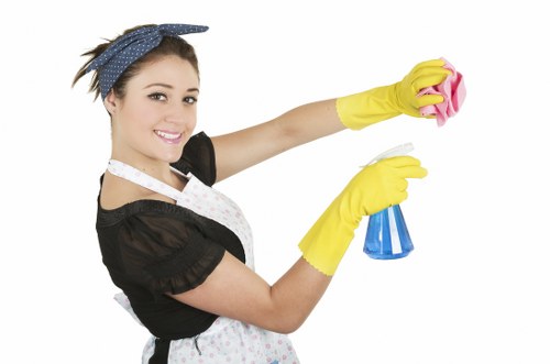Deep cleaning of a workplace kitchen and washroom area